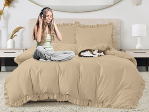 Bedding 160 x 200 3-piece with Ruffle Luxury Jowita 02