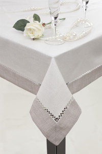 Tablecloth 145 x 400 Decorative Emma B + Silver