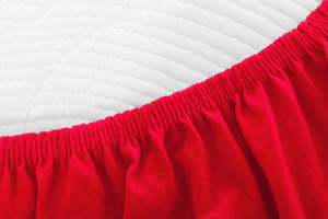 Jersey sheet with elastic 016_D Red 200x220