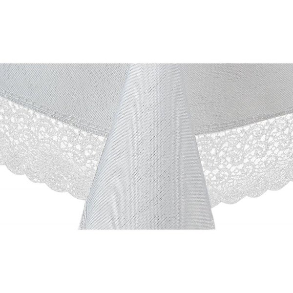 Round Tablecloth 120 Guipure pattern 404_White