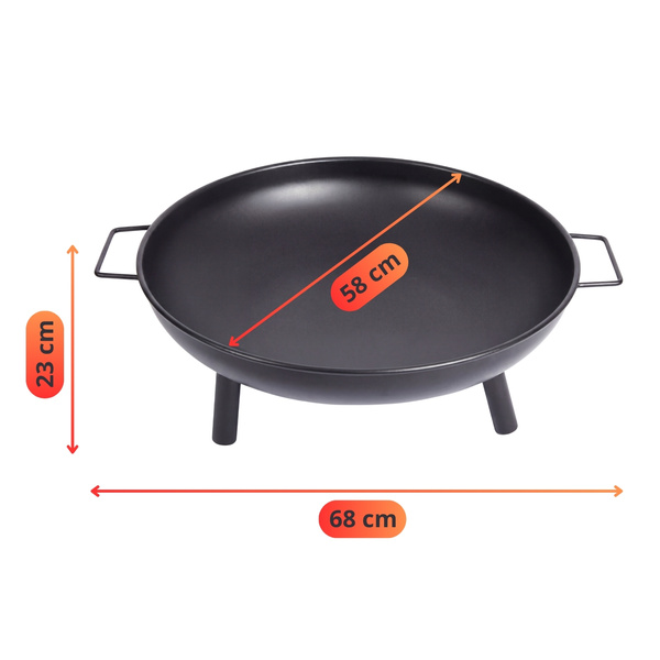 Palenisko 68 x 23 Ogrodowe Grillowe Stalowe Zario
