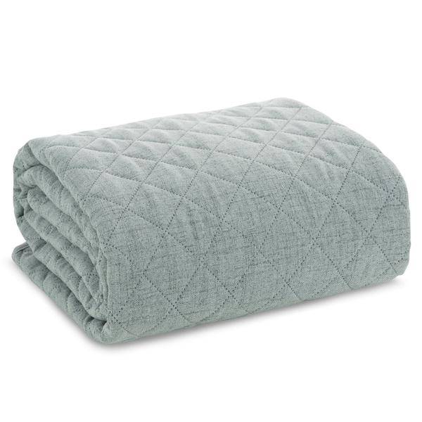 Narzuta 220 x 240 Pikowana Len1 Mięta