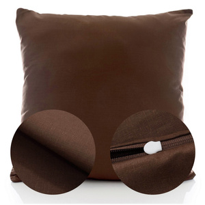 Poszewka Bawełna 50 x 50 Jednolita Ola Brąz Brązowa