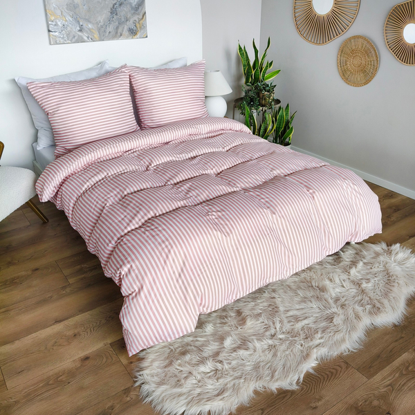 Pościel 140 x 200 2cz Mikrofibra w Pasy Eusebia Home 12