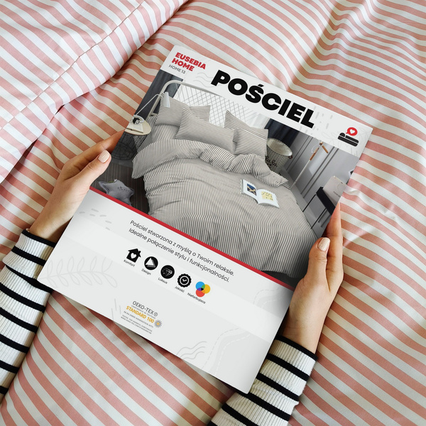 Pościel 140 x 200 2cz Mikrofibra w Pasy Eusebia Home 13