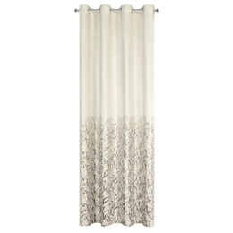 Curtain 140 x 250 Velvet Eyelets Tori Cream