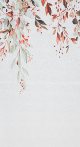 Curtain 140 x 260 Decorative 2 pcs Meg White + Red