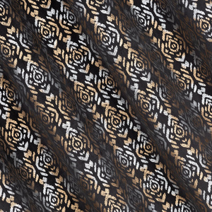 Ready-made Curtain 140 x 250 Laura Drawstring Black+Gold