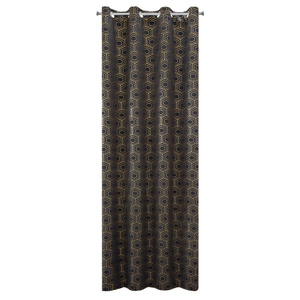 Zasłona 135 x 250 Dekoracyjna Blackout Kaja Czarna