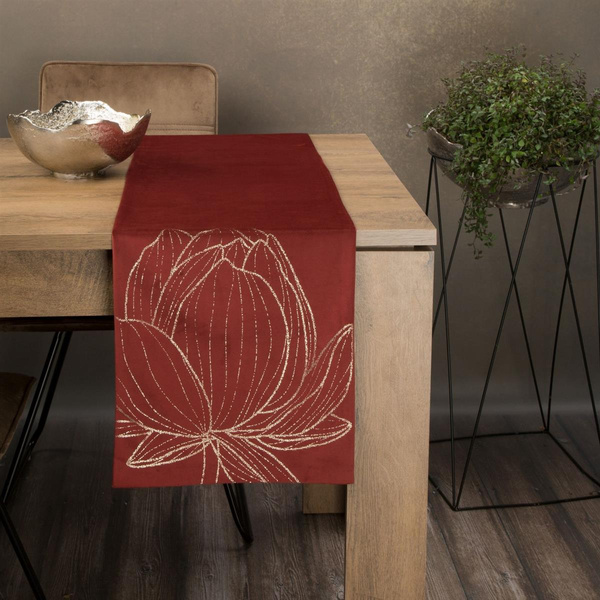 Bieżnik 35 x 140 Dekoracyjny Velvet Blink12 Cegla