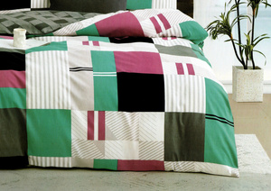 Bedding 160 x 200 3 pcs Cotton Satin Elway 5049