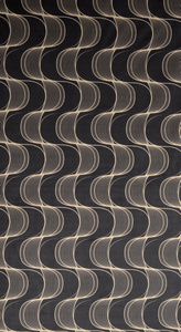 Velvet Pola Curtain 140 x 250 Pinstripe Black