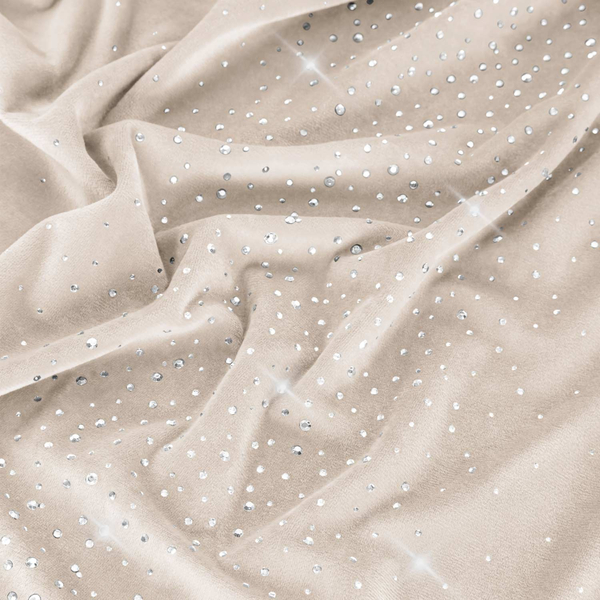 Obrus 85 x 85 Dekoracyjny Velvet Shiny Beżowy