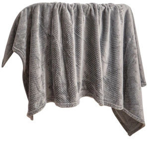 150 x 200 Plush Microfiber Willy Graphite Blanket