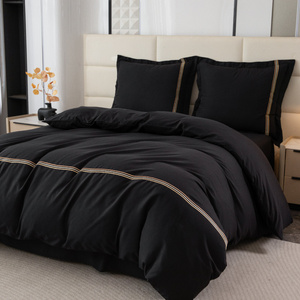 Pościel 200 x 220 3cz Gładka Z Haftem Lumera 08