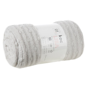 Koc 170 x 210 Mikrofibra Tłoczona Lisa Srebrny