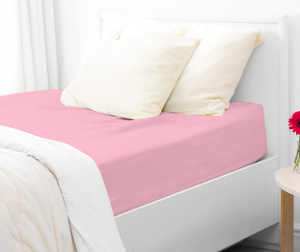 Jersey Bed Sheet with Eraser 012_D Light Pink 90x200