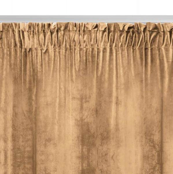 Zasłona 140 x 270 Dekoracyjna Velvet Soft Musztard
