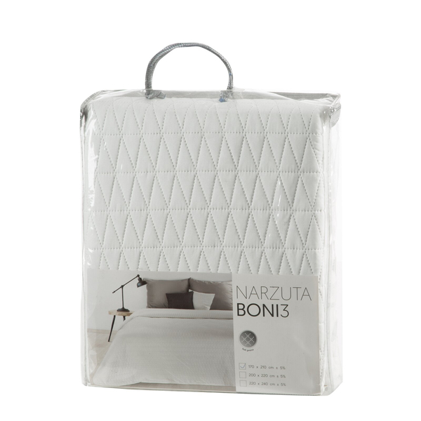 70 x 160 Quilted Decorative Bedspread Boni3 White