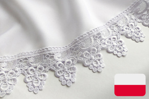 Stainproof Tablecloth with Guipure Lace White 120x320