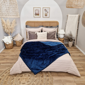 Blanket 160 x 200 Acrylic Solid Warm Yasemin 09