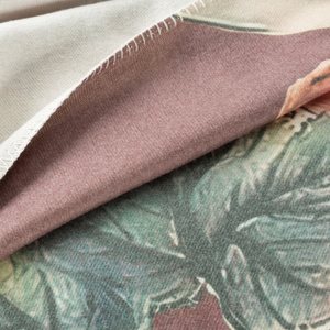 Blanket 150 x 200 Cotton Acrylic Chloe Orange+Cream