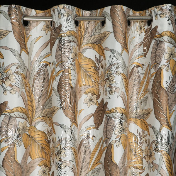 Zasłona 140 x 250 Dekoracyjna Adel Biały+Srebrny