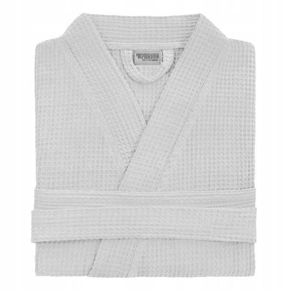 Szlafrok Kimono Gofer Bawełniany Unisex XS Szary