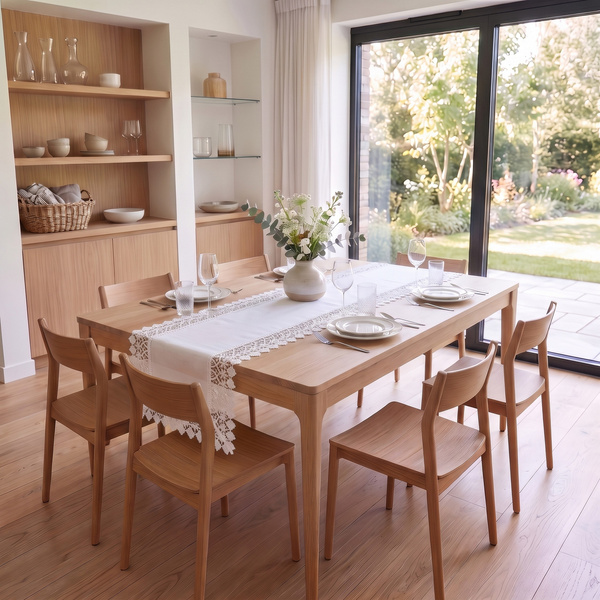 Bieżnik 40x140 Plamoodporny z Gipiurą Elia Biel 01