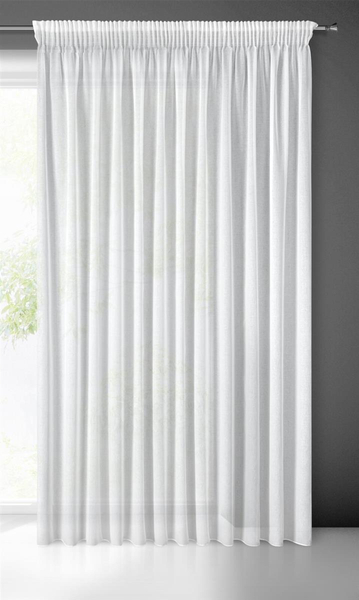 Margo Decorative Curtain 300 x 270 Tape White