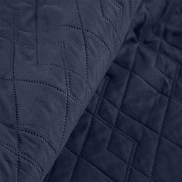 170 x 210 Quilted Decorative Bedspread Boni2 Navy Blue