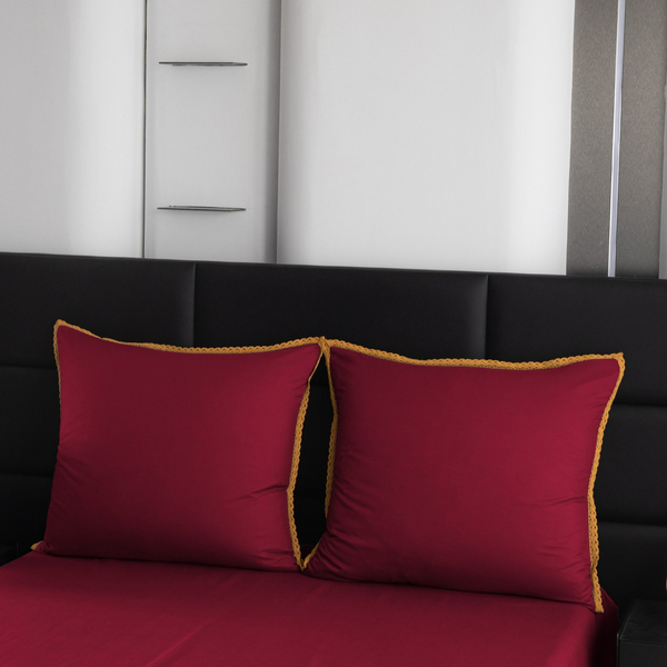 Pościel 200 x 220 3cz Gładka Z Koronką Brandon 03