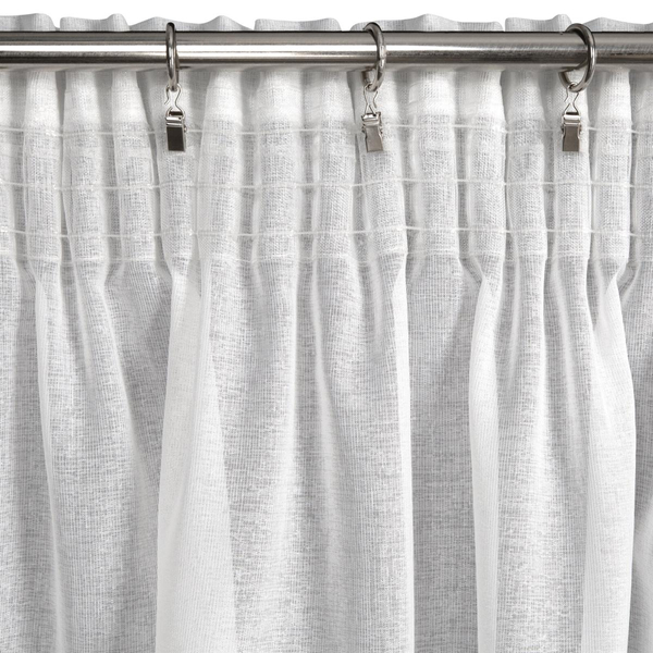 Margo Decorative Curtain 300 x 270 Tape White