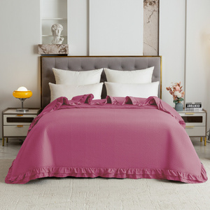 Quilted Bedspread 220 x 240 with Ruffle Rosella 10