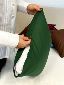 Cotton pillowcase 45 x 45 Uniform Ola Dark Turquoise