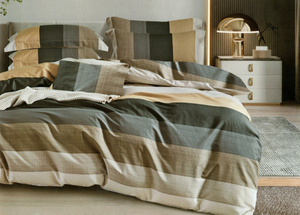 Bedding set 160 x 200 3pcs Satin Cotton no. A1818