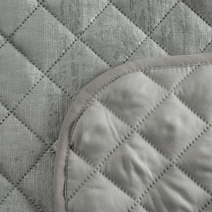Quilted Velvet Bedspread 170 x 210 Blink3 Silver