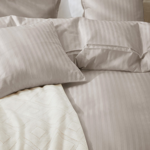 Bedding 220 x 200 3pc Cotton Adamash Taupe