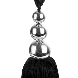 Sznur Dekoracyjny do Zasłon 60 x 26 Emilia Czarny