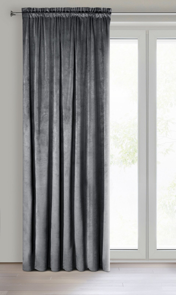 Zasłona Dekoracyjna D91 Rosa Na Taśma 140 x 270 Grafit