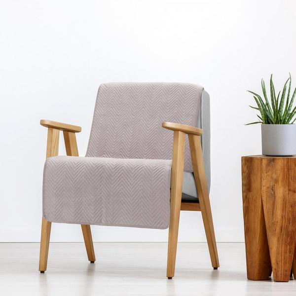 70 x 160 Velour pattern Sofia Powder Bedspread