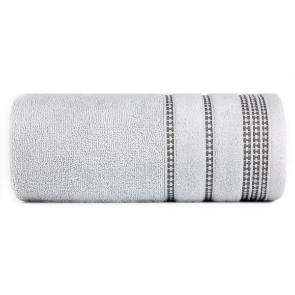 Towel 70 x 140 Cotton Amanda 03 500GSM Silver