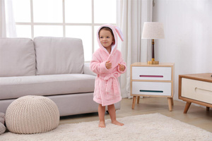 Children's Bathrobe with Hood M 120 Hare