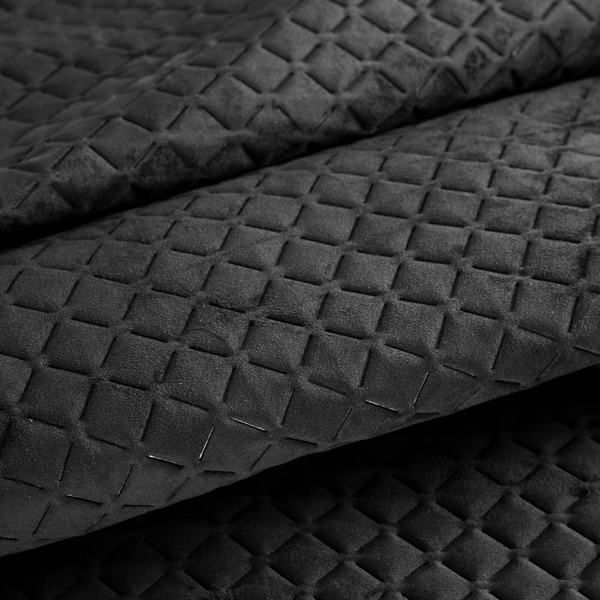 Narzuta 200 x 220 Pikowana Welurowa Dimon Czarny
