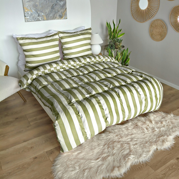 Pościel 220 x 200 3cz Mikrofibra w Pasy Eusebia Home 08