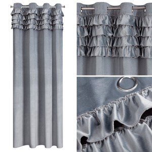 Curtain 140 x 250 Decorative Eyelets Erin Silver