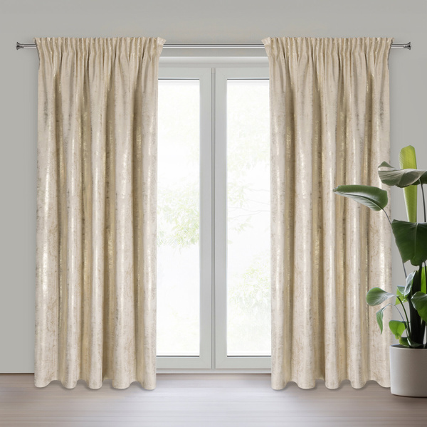 Zasłona 140 x 270 Welwet Taśma Renia J.Beż+Sz
