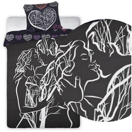 Pościel Bawełna Amore 001 Zakochani 160x200NP 2 części