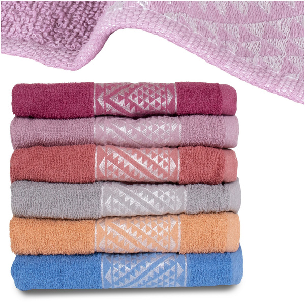 Komplet Ręczników 70 x 140 6szt. Bawełna Narcis 09