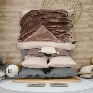 Blanket 160 x 200 Acrylic Solid Warm Yasemin 04